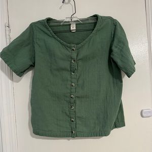 COPY - Kate Quinn gauze button tee